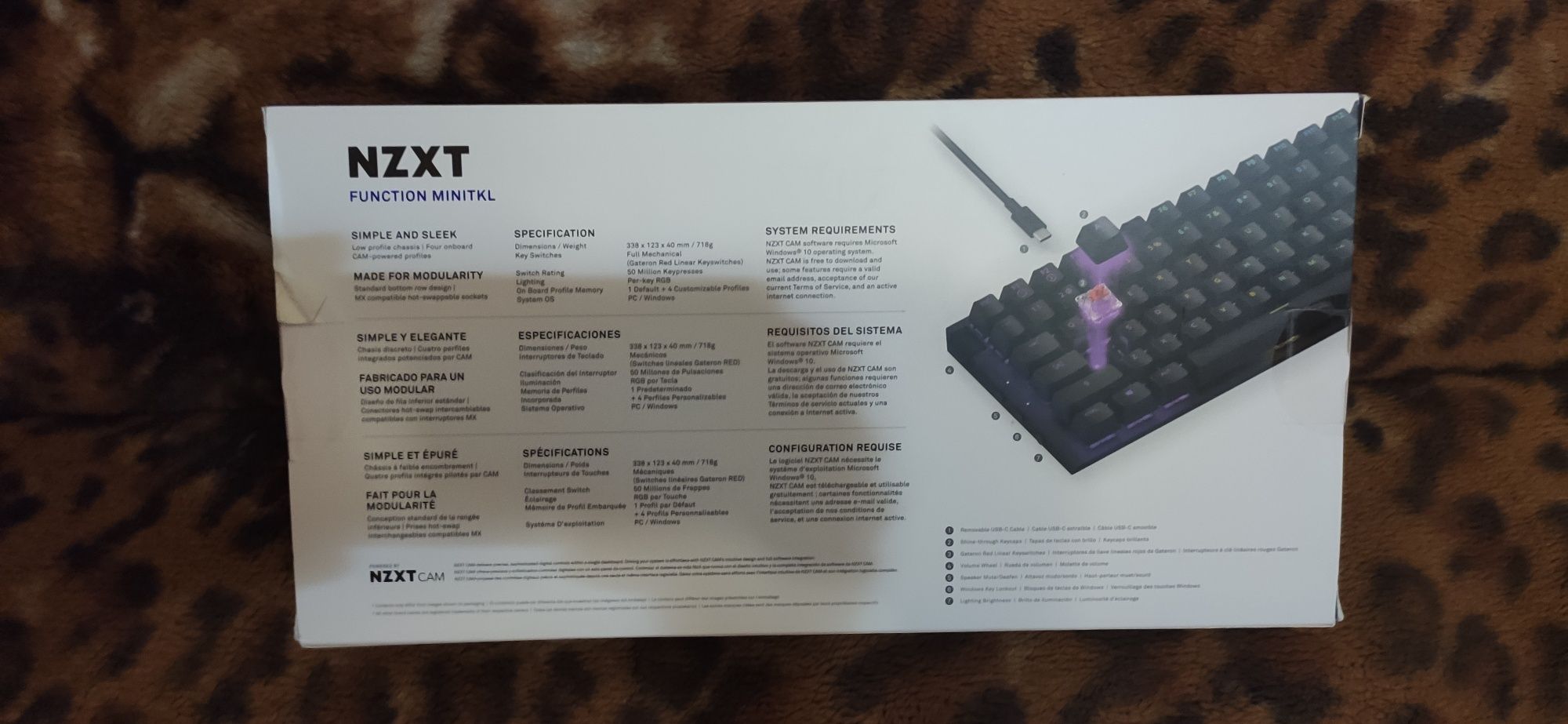 Клавіатура NZXT Compact Gateron Red Switches Layout Black (KB-175UK)