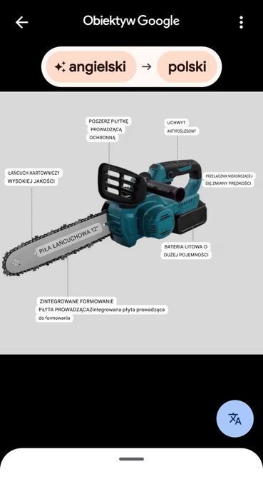 Piła łanicuchowa na bat makita.