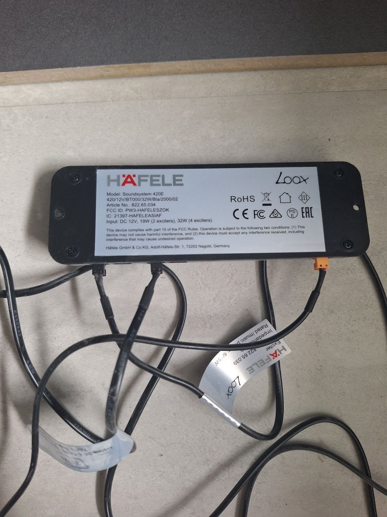 System dźwiękowy bluetooth do mebli Hafele Soundsystem