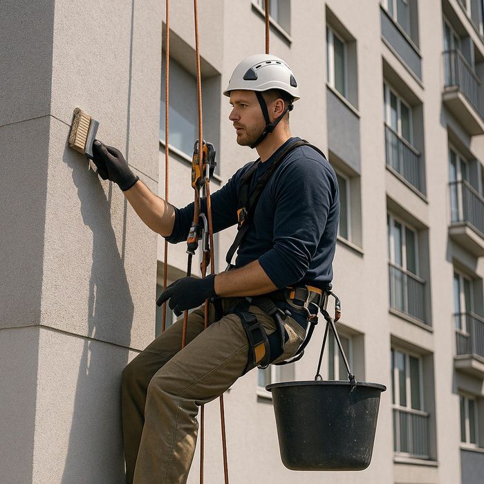 Альпініст, верхолаз,дах висотні роботи,покрівля,бляха
