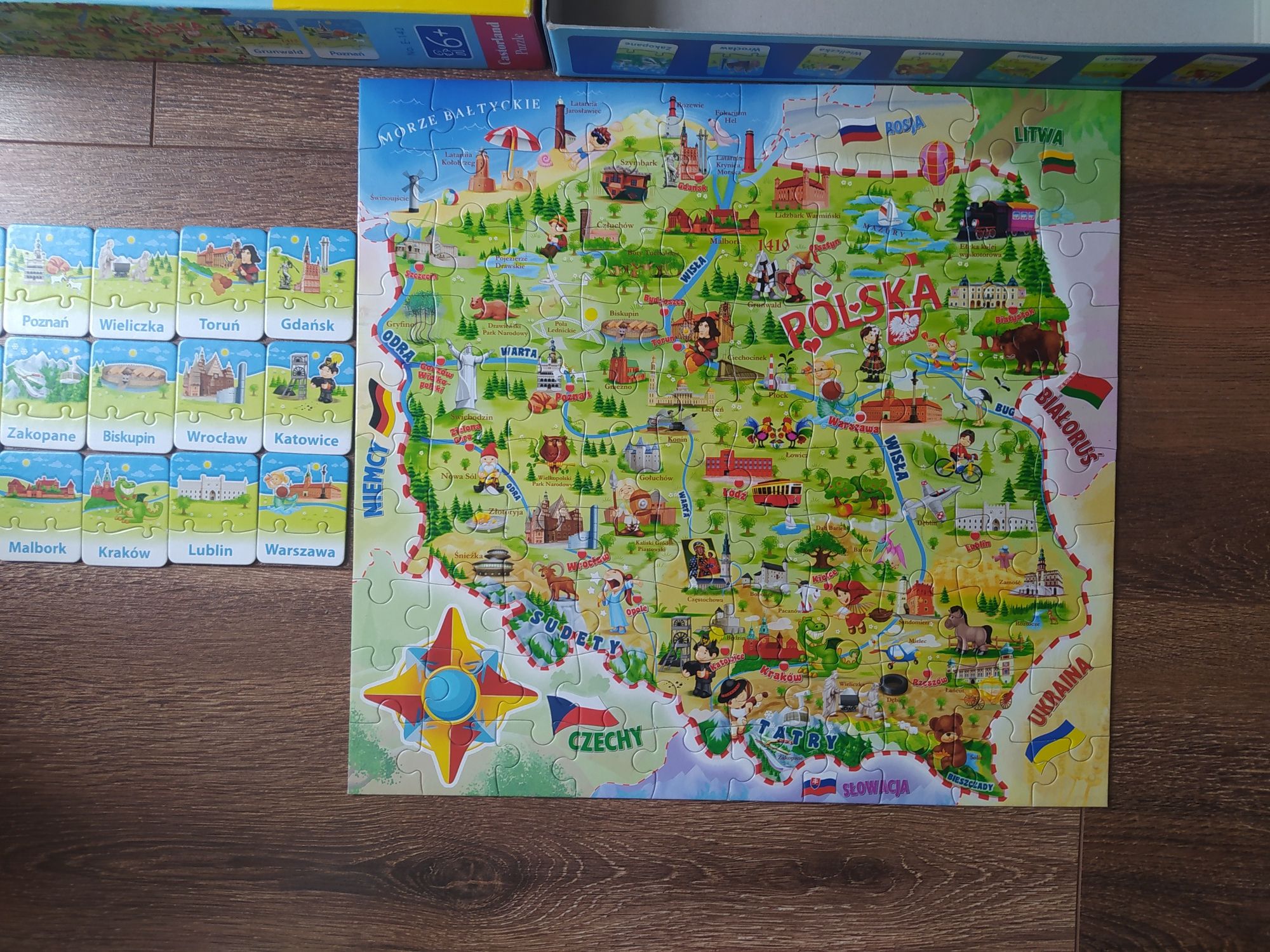 Puzzle Mapa Polski 128 elementów