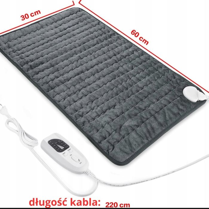 Elektryczna Poduszka Mata Grzewcza XL 60x30cm TERMOFOR na Plecy Kark