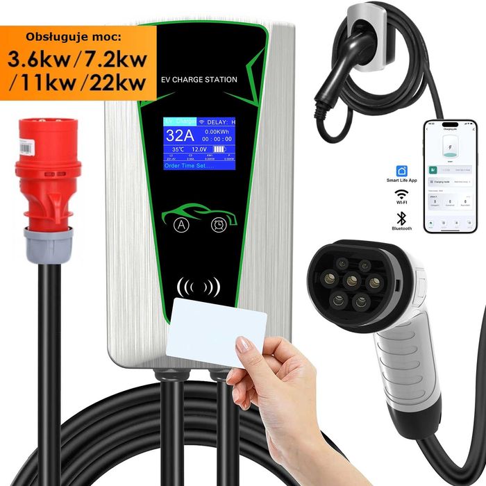 Domowe stacja ładowania samochodów Wallbox 22kW RFID + Pomoc w wyborze