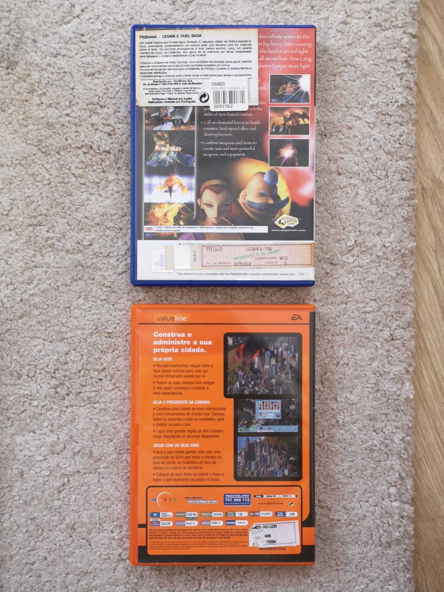 Legaia 2 para PS2 + SimCity 4 para PC