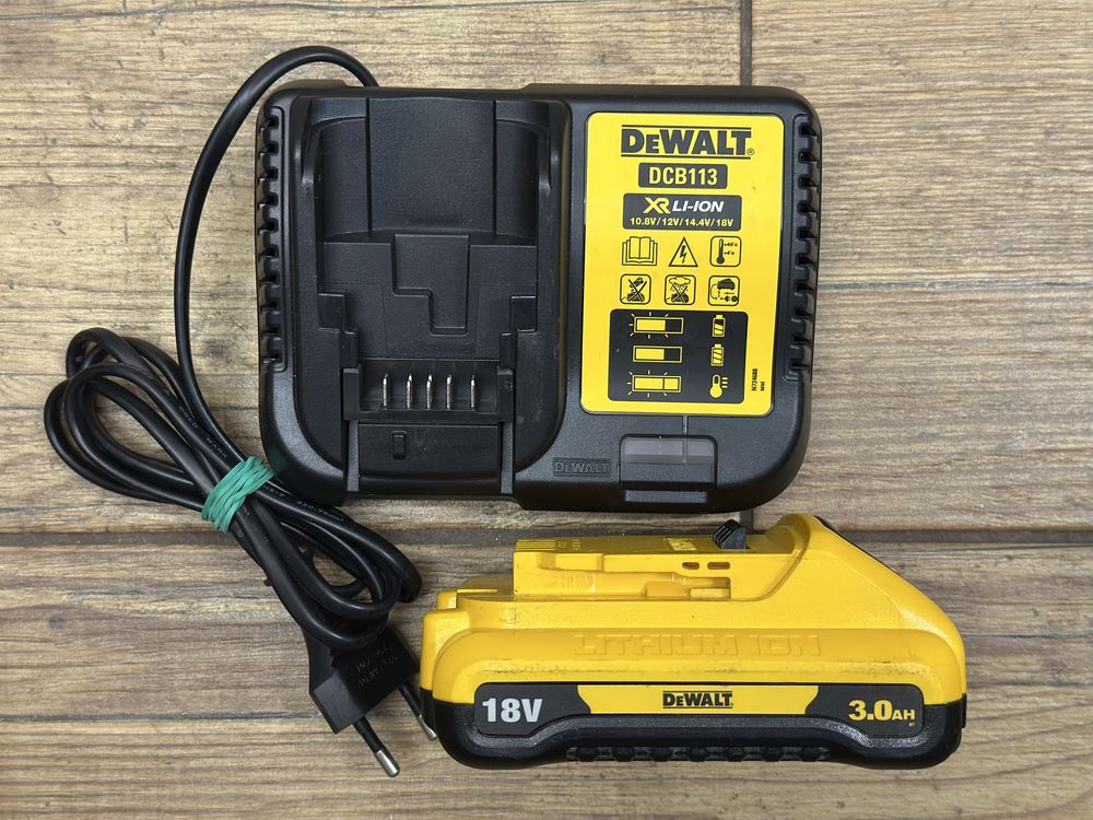 [Zestaw] Bateria akumulator 18V 3AH - 2021r. / ładowarka DCB113 DeWalt