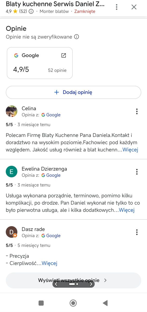 Kompaktowe blaty kuchenne HPL 12mm blat kuchenny możliwy montaż Ikea