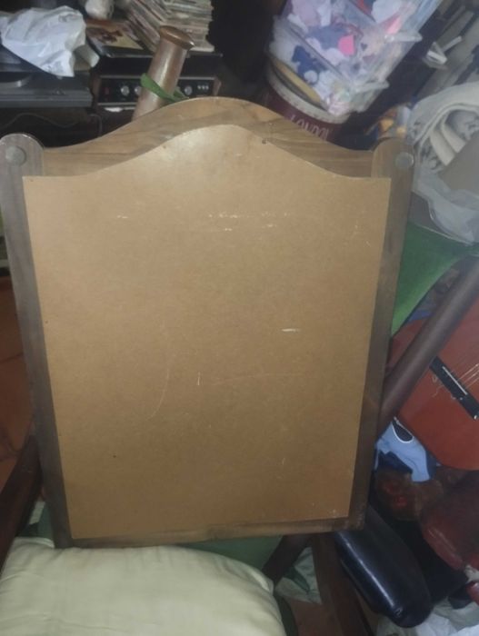 Espelho antigo em madeira 50cm  altura