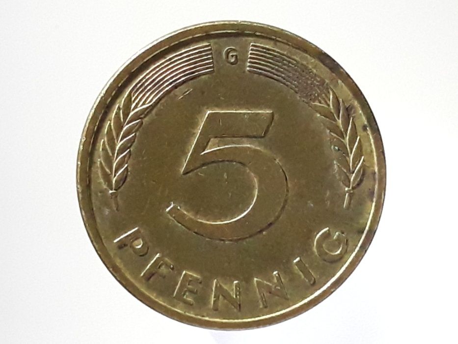 Stare monety. Moneta 5 pfennig / fenigów Niemcy roczniki 1950 do 1993