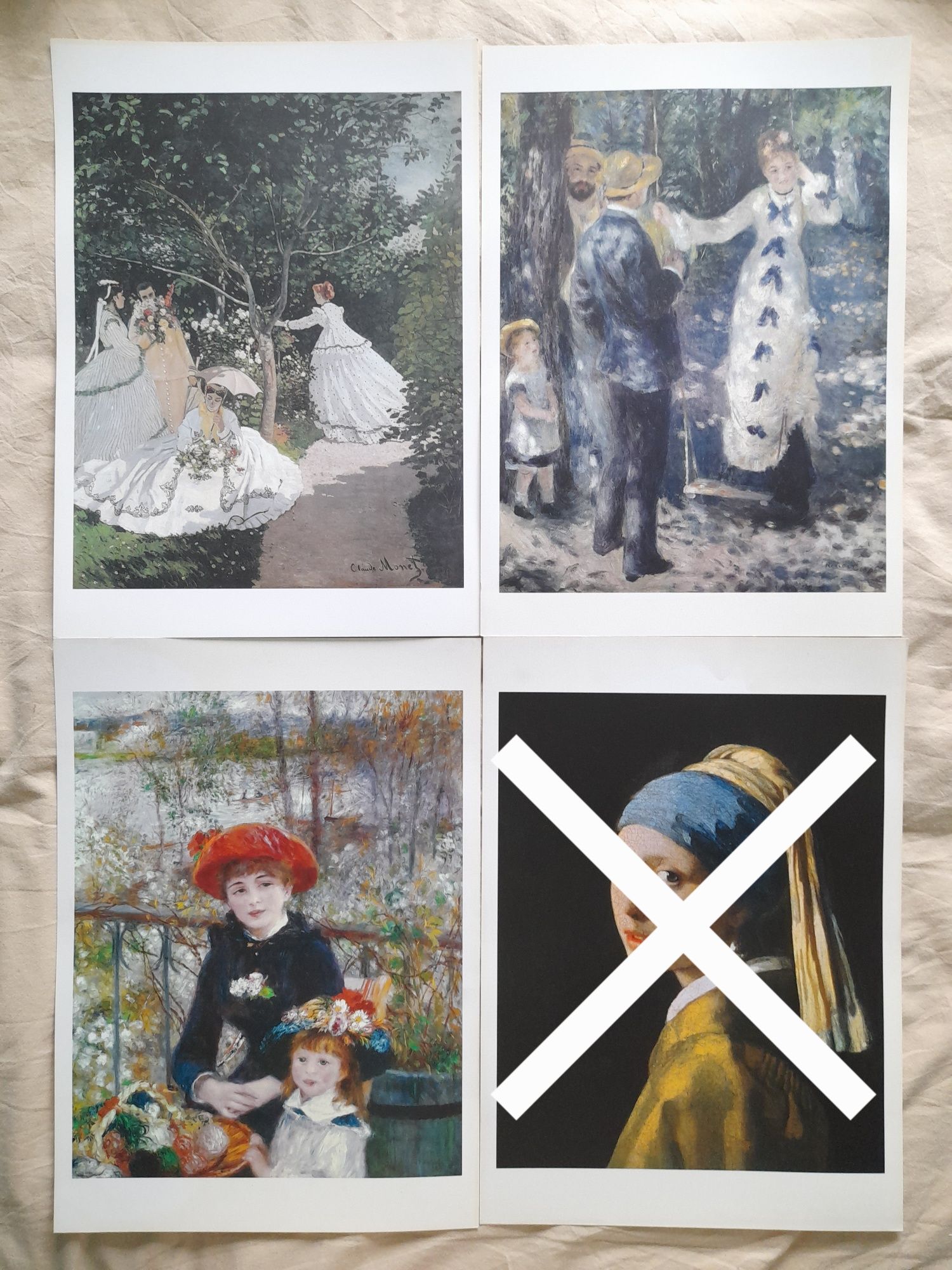 Impressões de quadros famosos 33,7 x 24 cm
