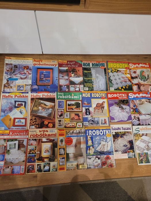 Gazety 1999 - 2004 o haftowaniu, szydełkowaniu i robieniu na drutach