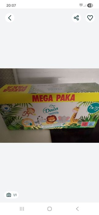 Chusteczki nawilzane dada mega paka 7x72szt
