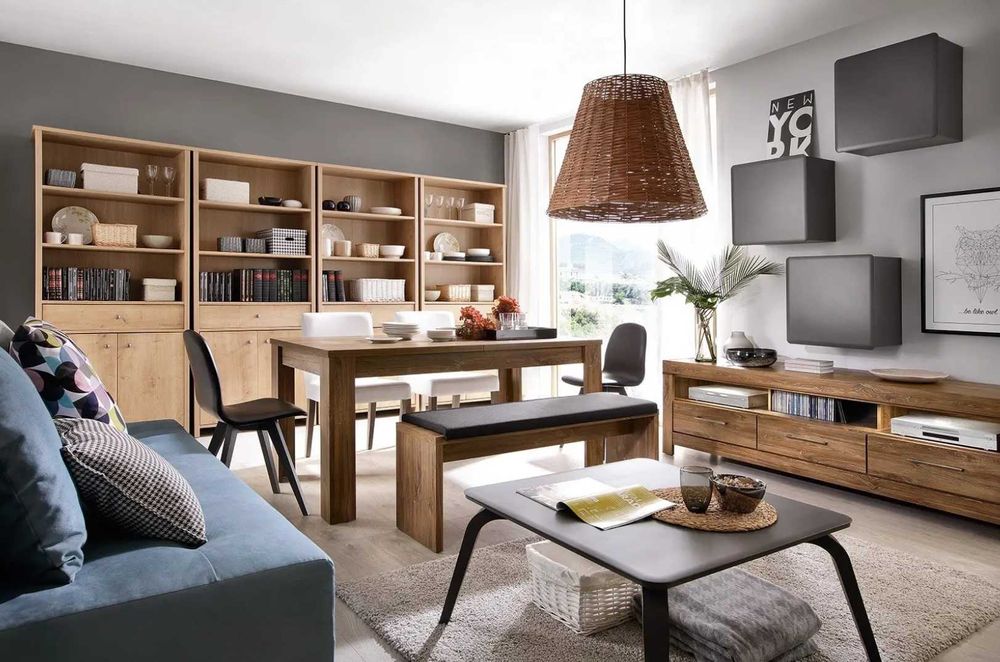 NOWY Stół rozkładany Gent 160/200/240x90 dąb stirling / Brussel BRW