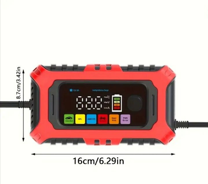 12В/6А, 8А, 10А, 15А Зарядное устройство для аккумуляторов