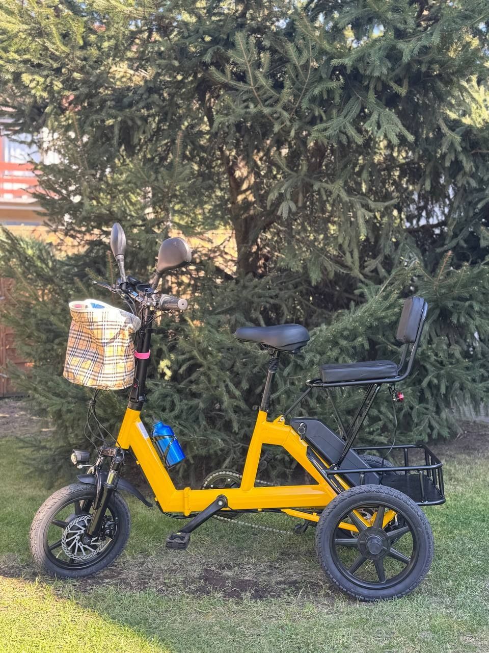 Rower elektryczny 14" trójkołowy do 50km zasiegu