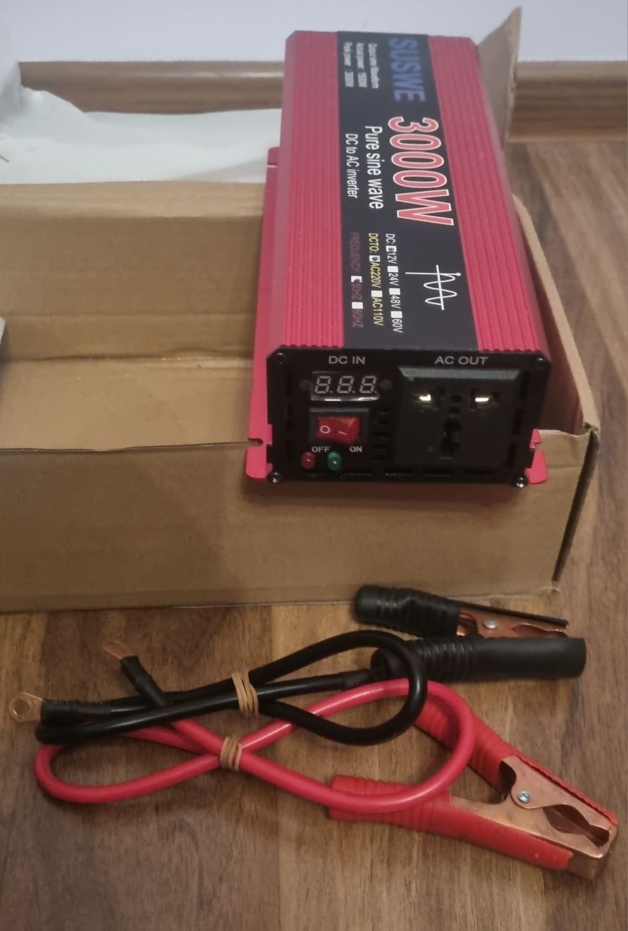 Інвертор, перетворювач SUSWE 12v-220v 3000