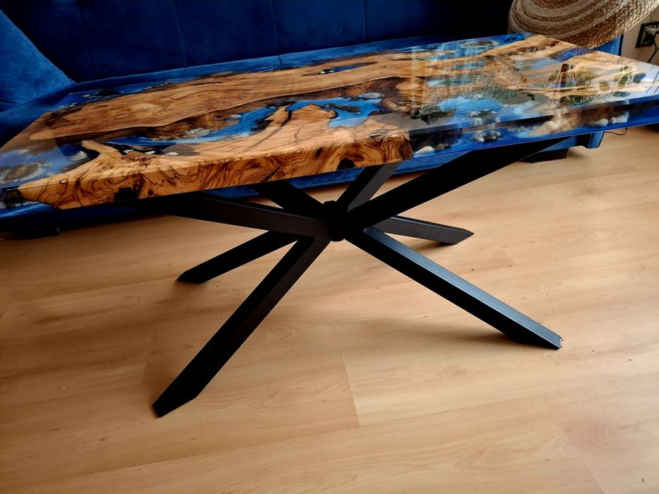 Stół do salonu żywica epoksydowa Unikat Rękodzidło