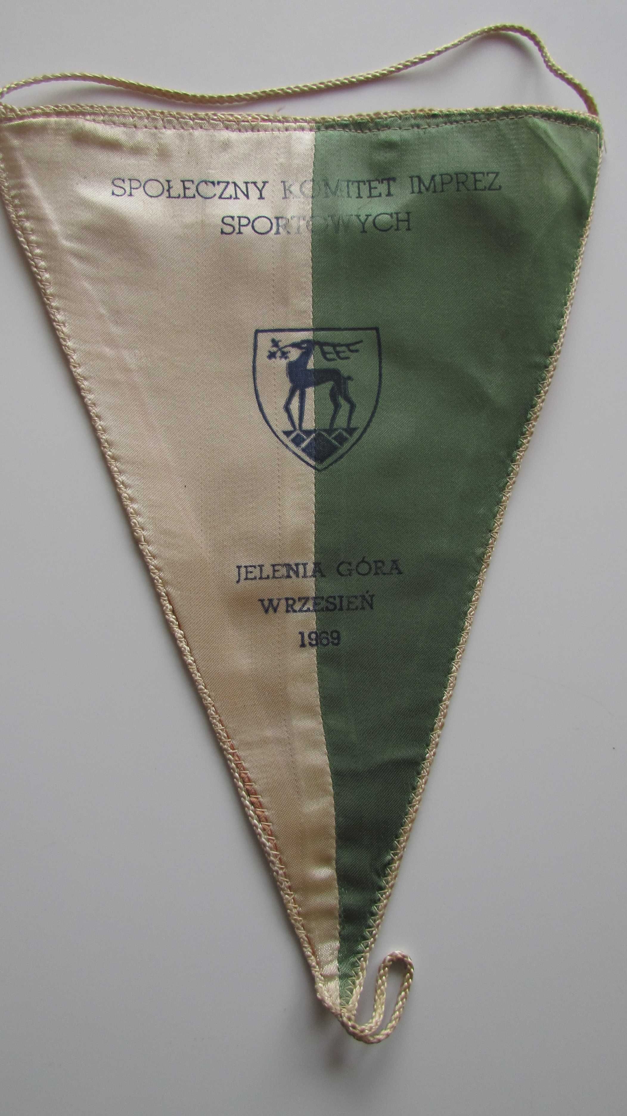 Proporczyk XXV lat PRL Jelenia Góra Herb 1969 Społeczny Komitet Imprez