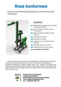 Kosa/Listwa do mechanicznego przycinania i formowania drzew owocowych