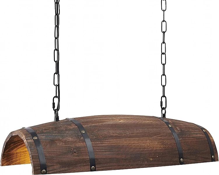 Lampa Sufitowa Wisząca Z Beczki Rustykalna Do Kuchni, Baru, Piwnicy Ne