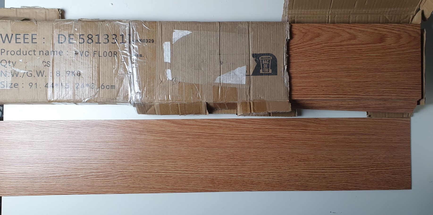 Panele winylowe PVC podłoga / ściana 18 szt. ok. 2,5 m² jasne drewno