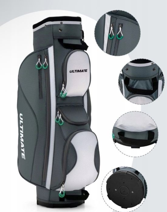 Torba golfowa z zapinanymi na zamek przegródkami i kieszonką