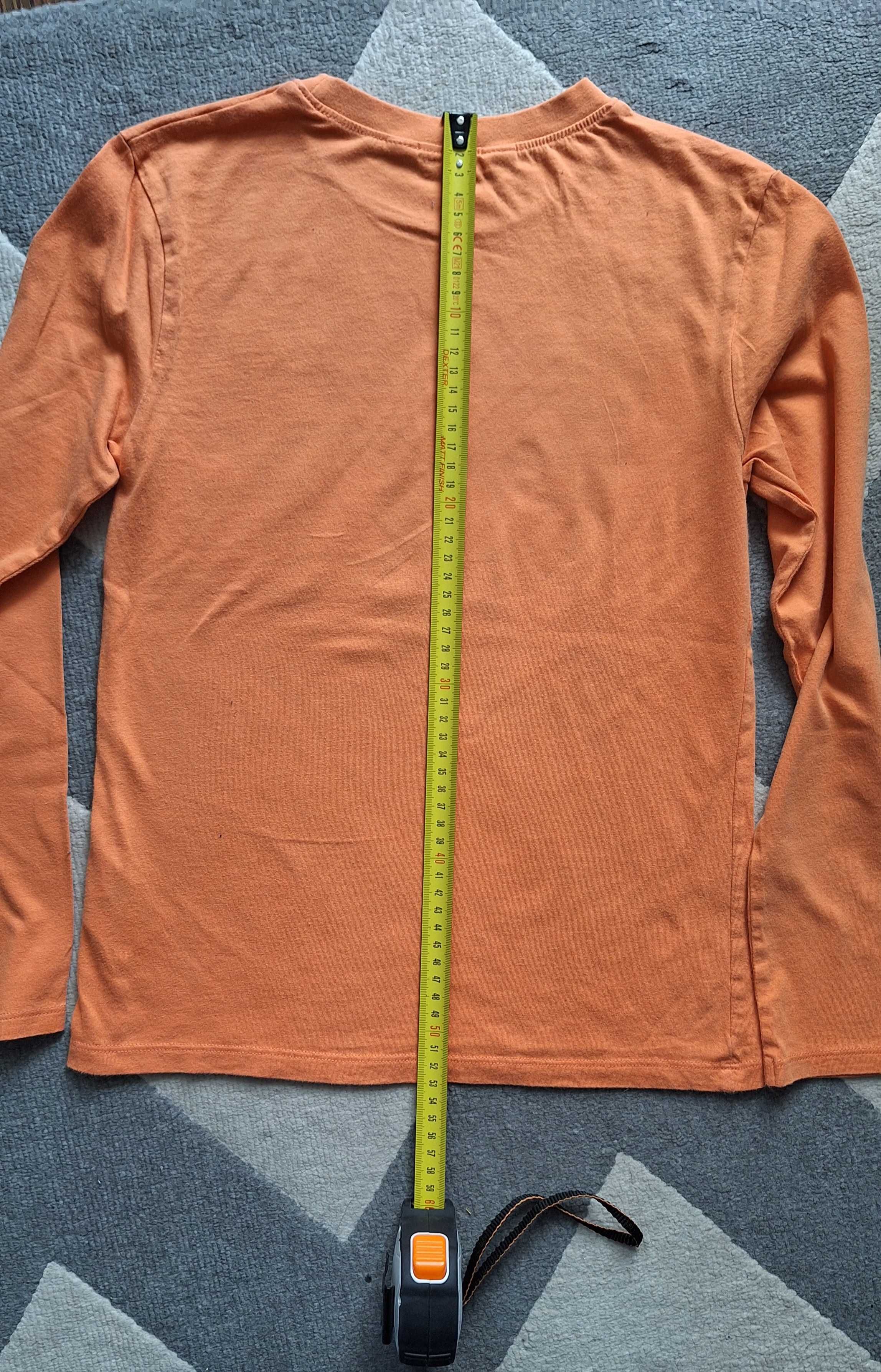 Musztardowy longsleeve H&M roz 134/140, stan db