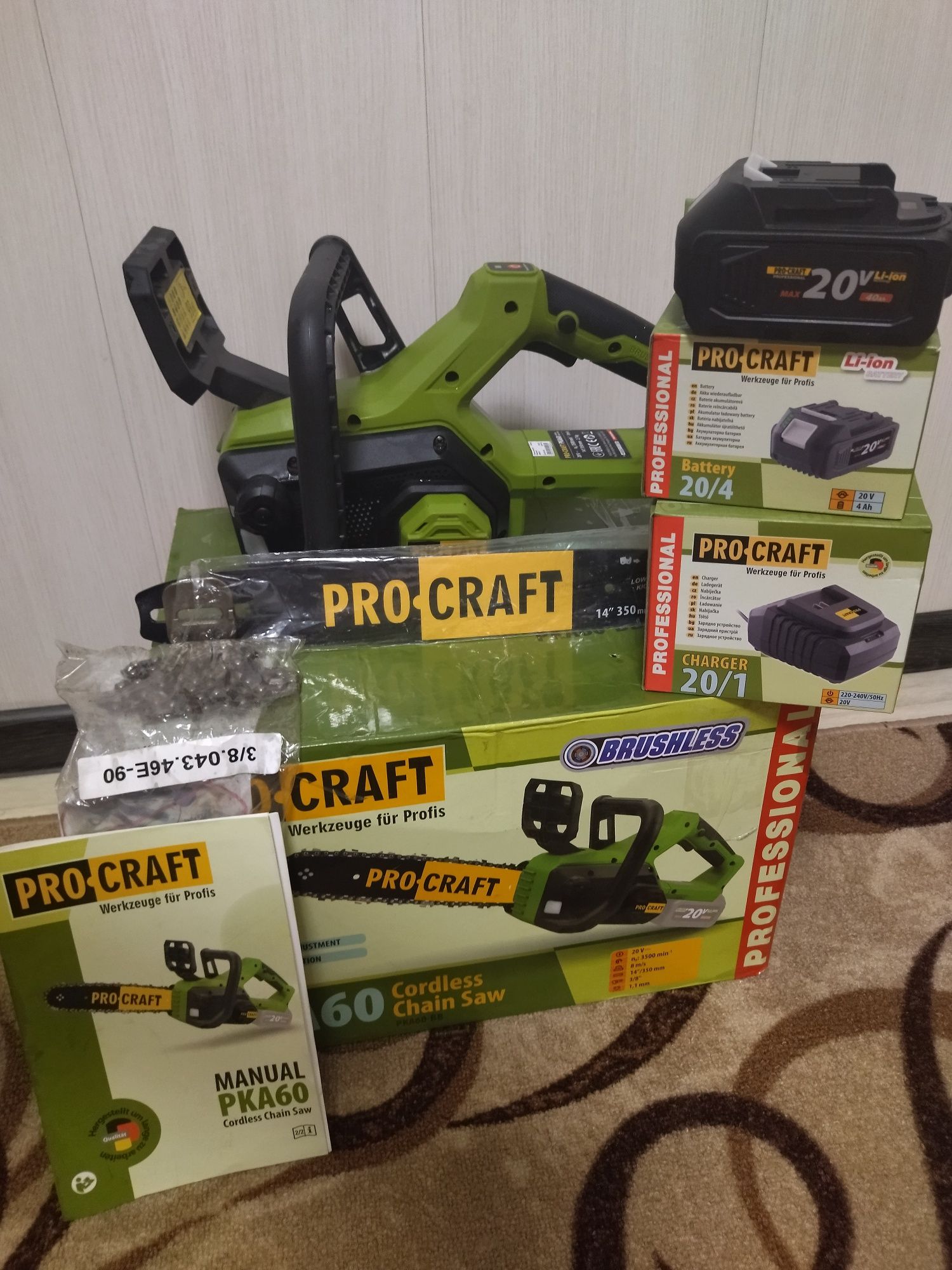 Аккумуляторная пила Procraft PKA60 (с 2 АКБ и ЗУ)