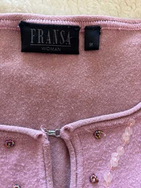 Sweterek różowy z cekinkami