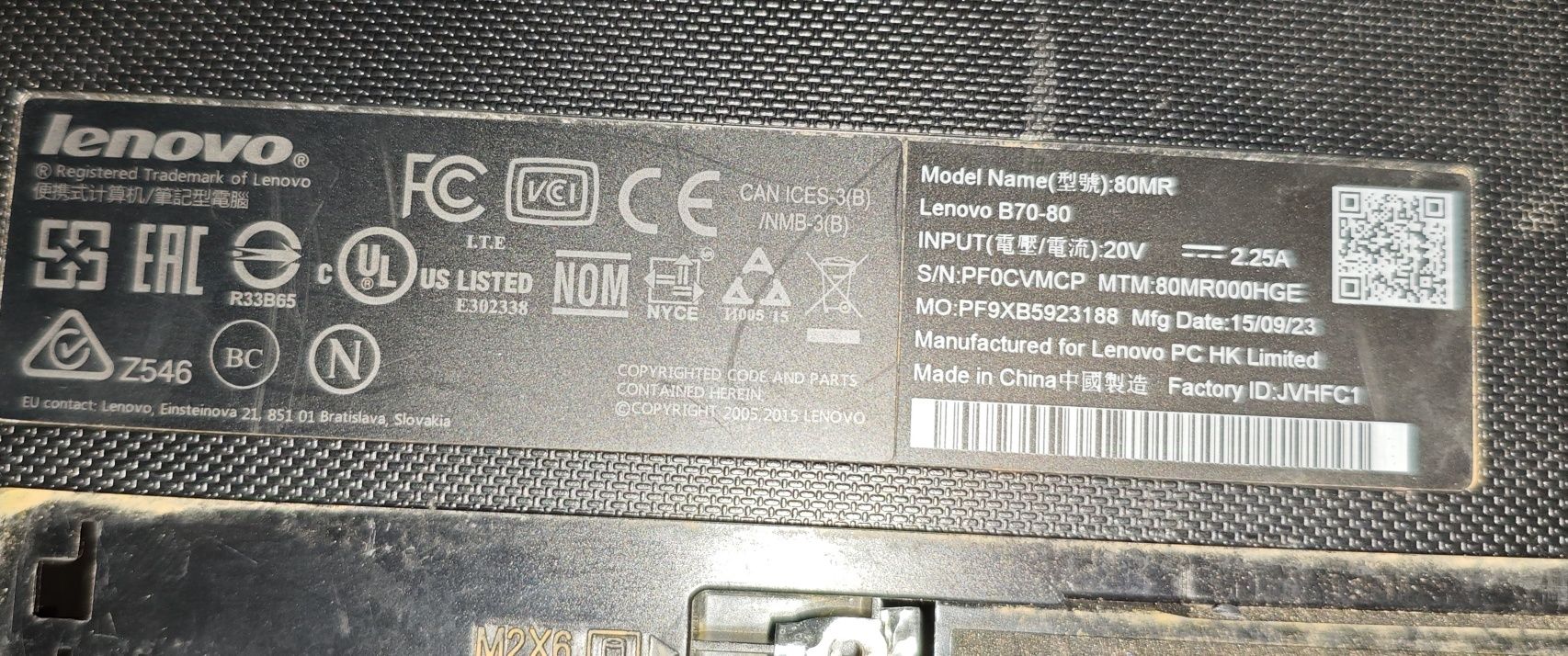 Дисплей монитора Lenovo B70-80, 17.3 дюйма