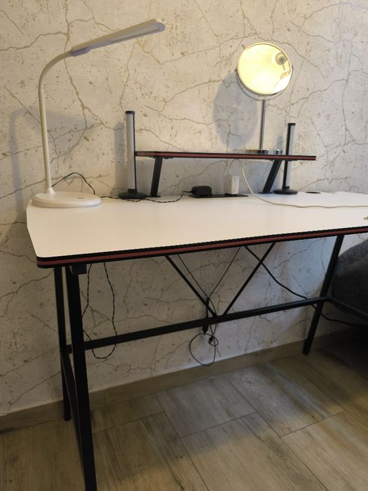 Biurko STIG - biały karbon, PATRZ OPIS