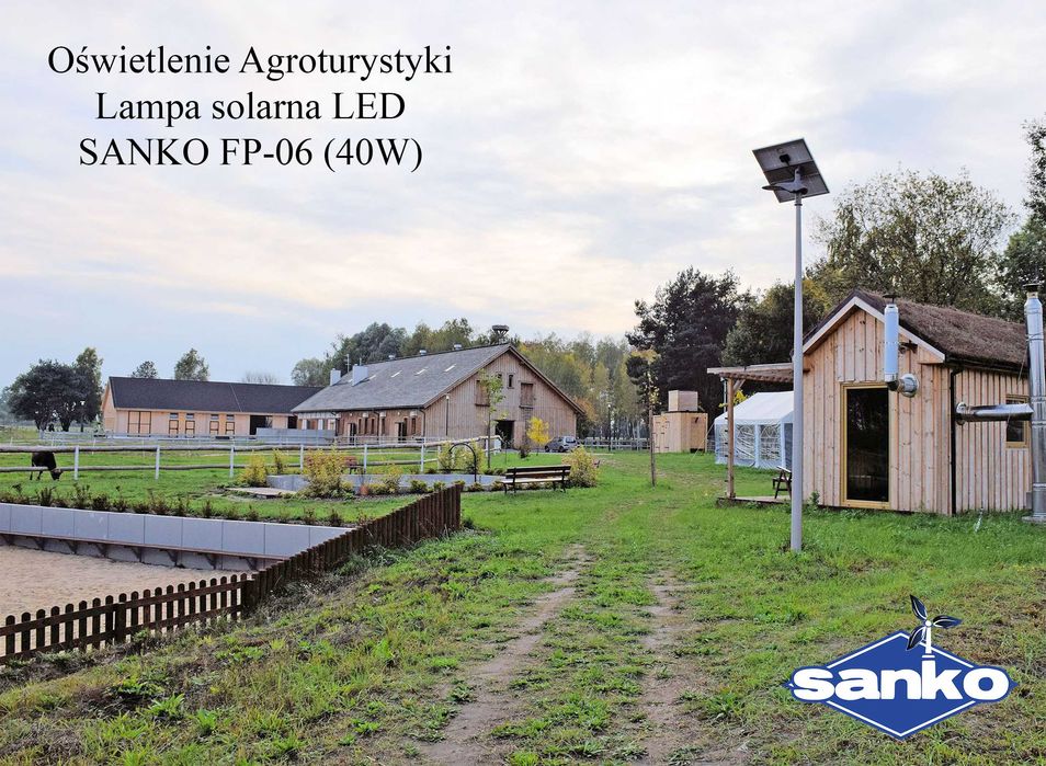 Lampa solarna uliczna Sanko FP-06 (LED 40W PV 100W aku LiFePO4 30Ah)