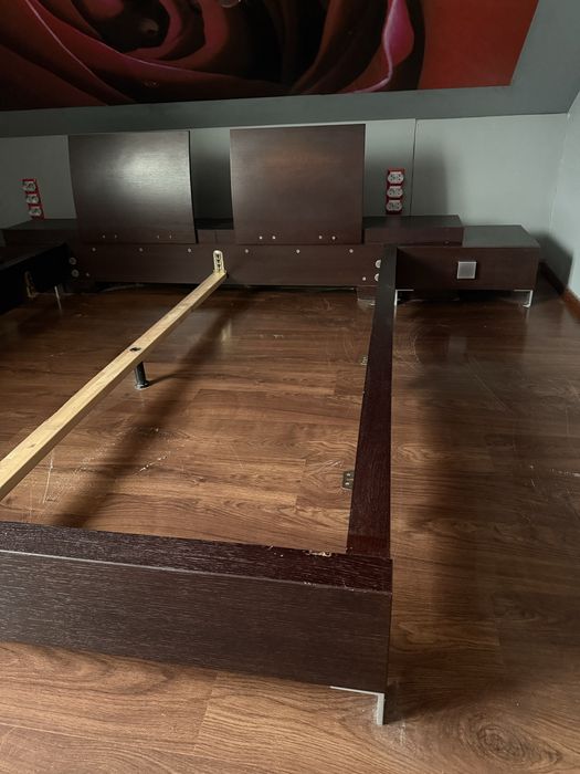 Paged Mable sypialnia łóżko plus stoliki drewno