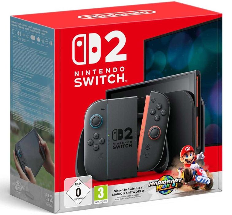 Nintendo Switch 2 + Mario Kart World (Novo, lacrado, fatura, garantia)