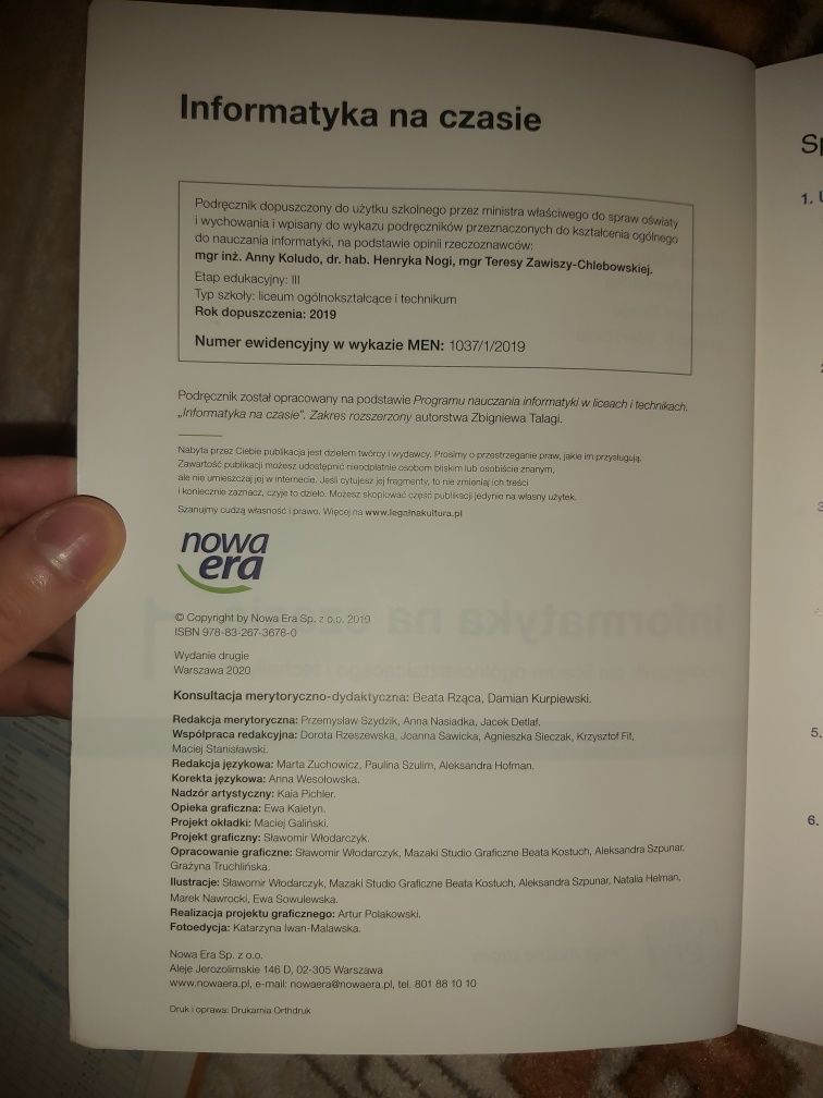 Podręcznik Informatyka 1 klasa, Nowa Era, zakres rozszerzony