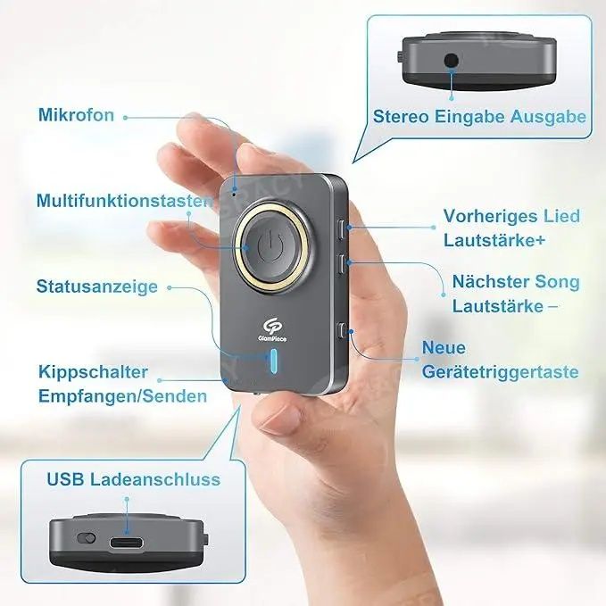 Bluetooth-адаптер AptX , 5.0 GlamPiece Wireless Music Receiver