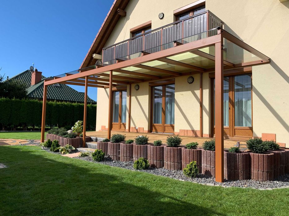 Zadaszenie tarasu szklane, pergola, oranżeria, wiata, weranda