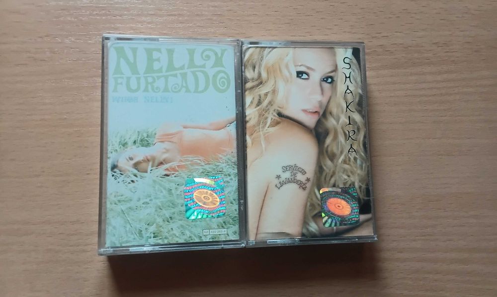 Shakira i Nelly Furtado kasety magnetofonowe.