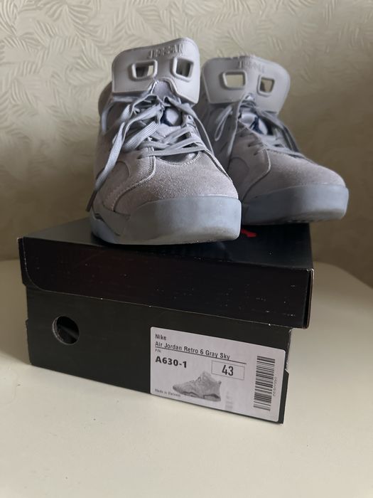 Кросівки Nike Air Jordan Retro 6 Gray Sky