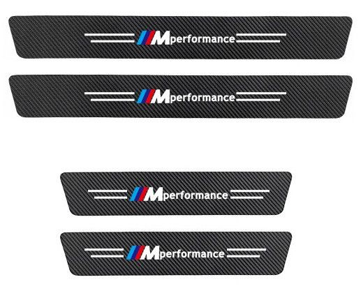 Захисна плівка накладка на пороги для BMW Чорний Карбон Плюс 4 шт