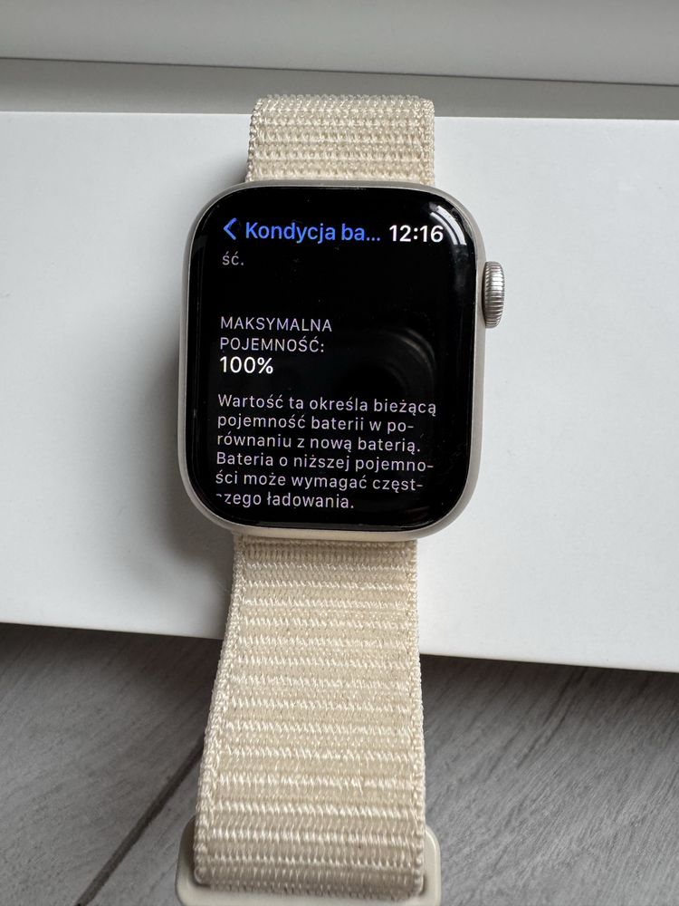 Zegarek Apple Watch series 8 41mm Starlight Cellular GPS e-sim