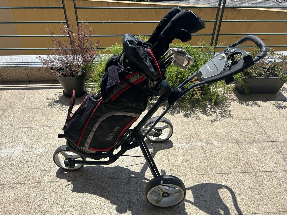 Set golf wilson xls + carrinho inesis