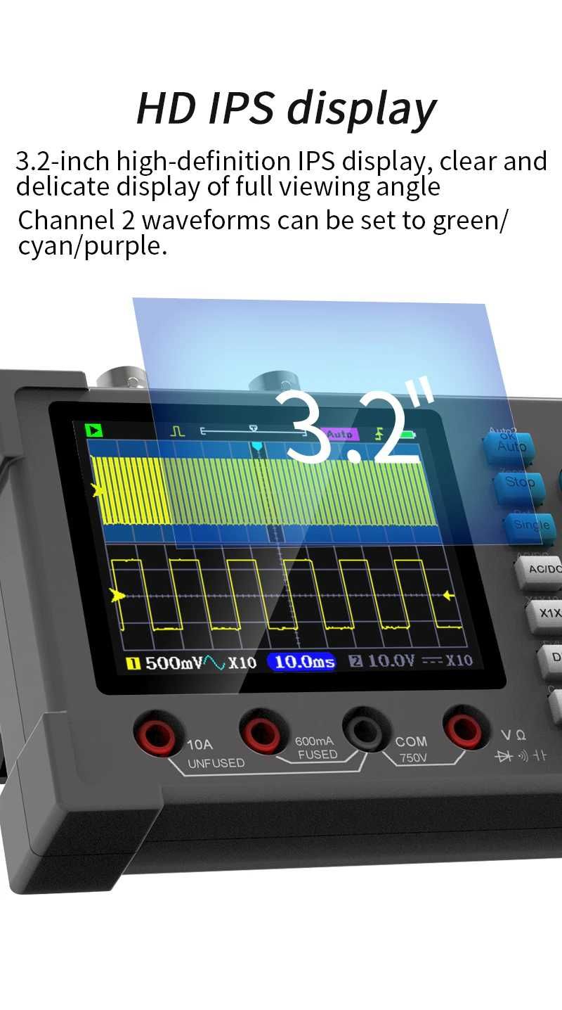 Zeeweii DSO3D12 осциллограф 120MHz, мультиметр, сигнал-генератор