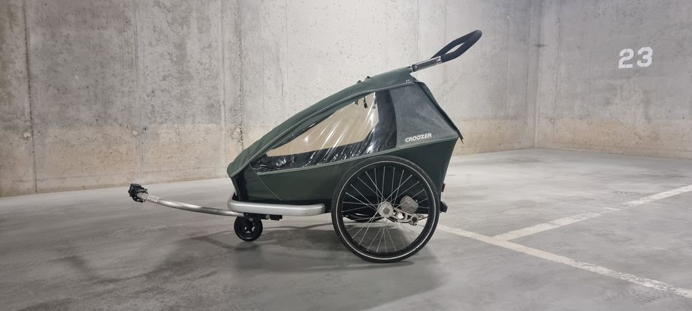 Rewelacyjna przyczepka rowerowa Croozer Vaaya 2 jungle (2 os) stan bdb