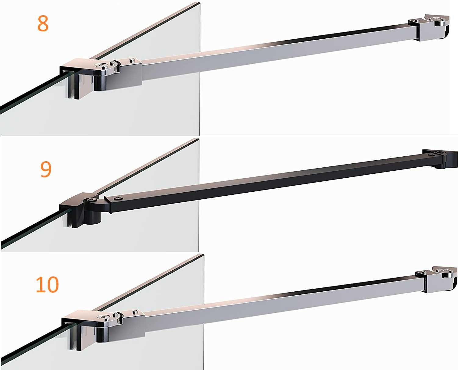 Barras estabilizadoras Walk in - fixação parede ou teto (ajustável)