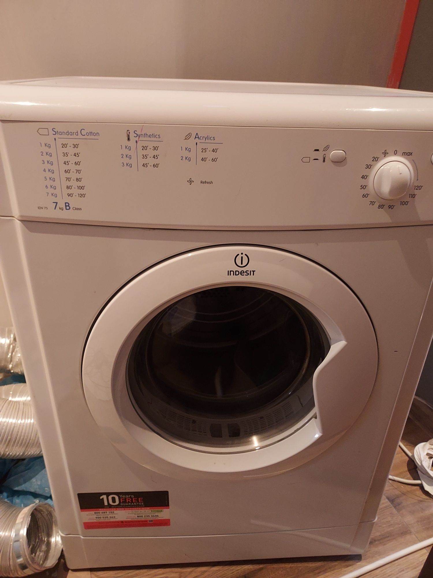 Suszarka wywiewowa Indesit: wolnostojąca, 7,0 kg - IDV 75 (EU)