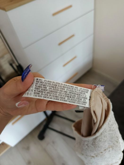 Biała, koronkowa spódniczka mini | rozmiar M Forever 21