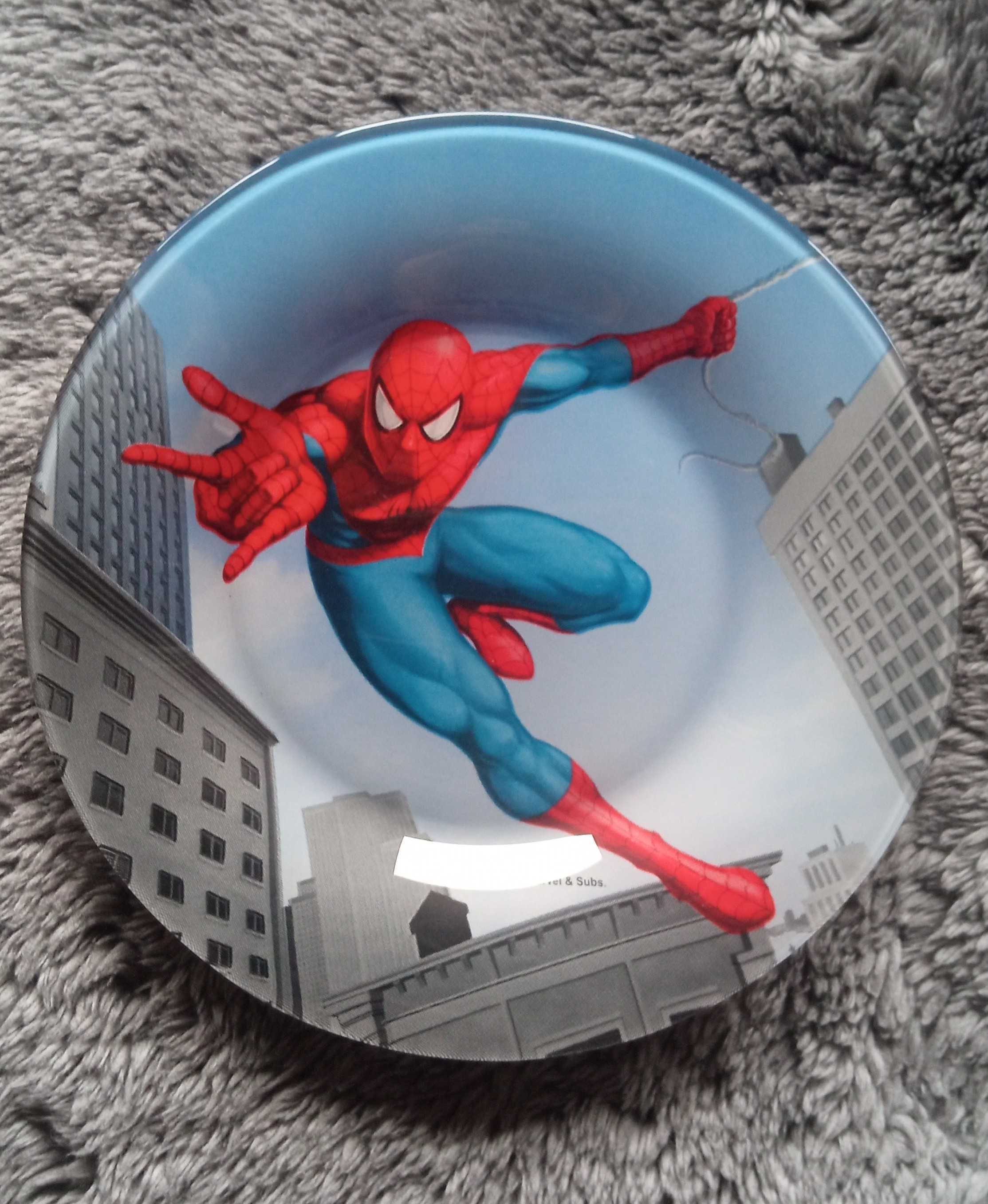Talerzyk szklany Spiderman Marvel śr. 19,5 cm  Nowy