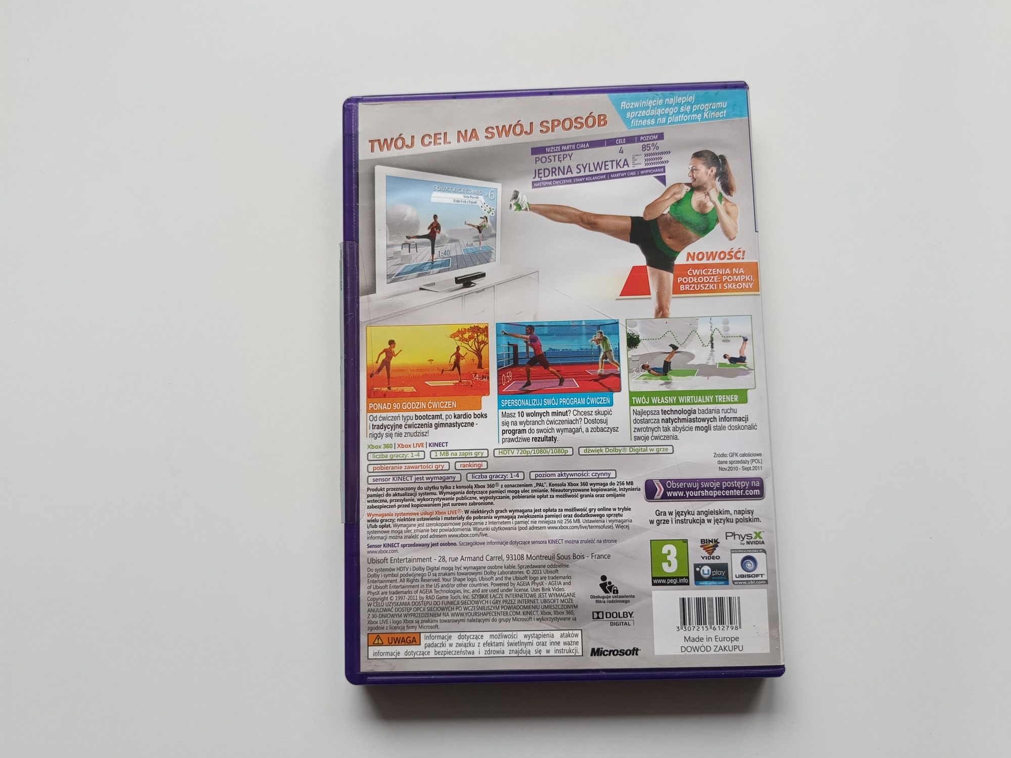 Gra Xbox 370 Kinect Your Shape Fitness Evolved 2012 instrukcja Polska