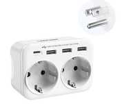 Adapter podróżny USA na Europę 6 w 1 LENCENT