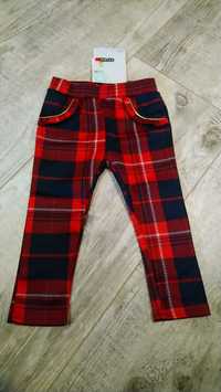 Spodnie niemowlęce - szkocka krata - KIK - rozm 86